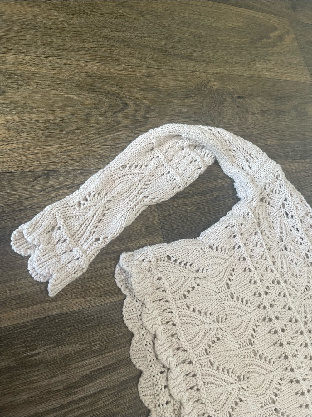 Garnet Hill 100% Organic Cotton Crochet Knit - Picture 7 of 16